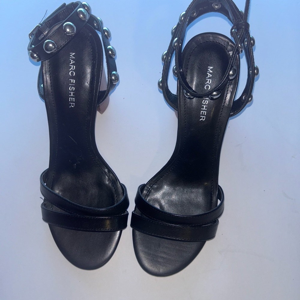 Marc Fisher Black Studded Heels
